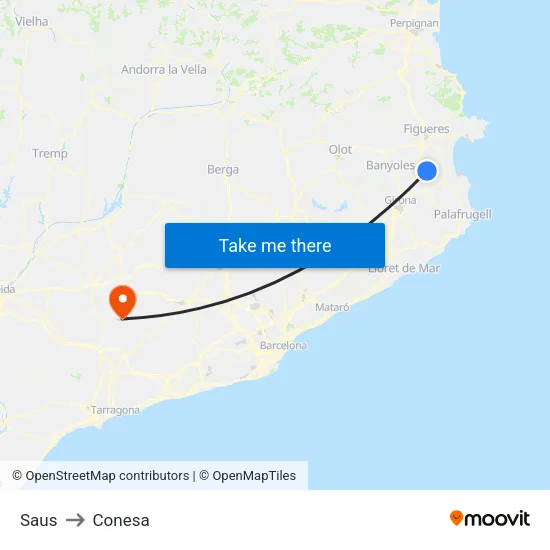 Saus to Conesa map