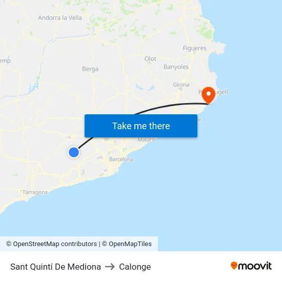 Sant Quintí De Mediona to Calonge map