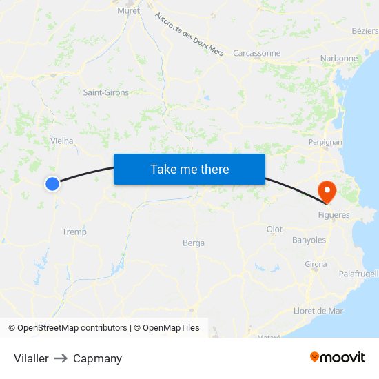Vilaller to Capmany map
