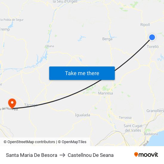 Santa Maria De Besora to Castellnou De Seana map