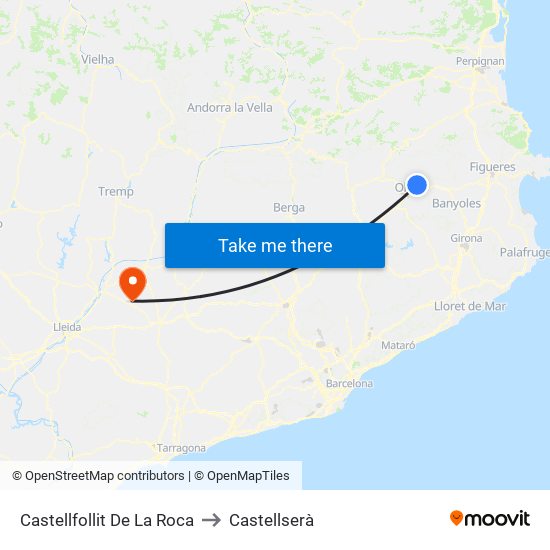 Castellfollit De La Roca to Castellserà map
