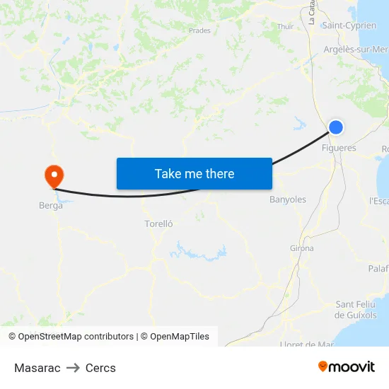 Masarac to Cercs map