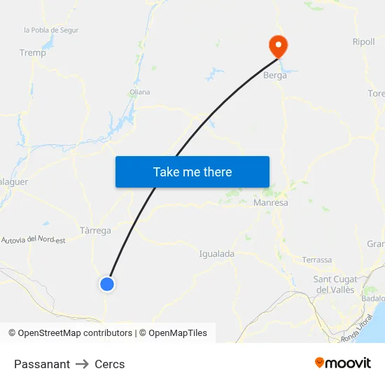 Passanant to Cercs map