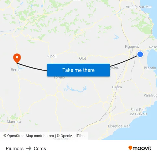 Riumors to Cercs map