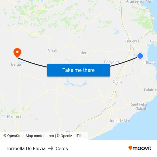 Torroella De Fluvià to Cercs map