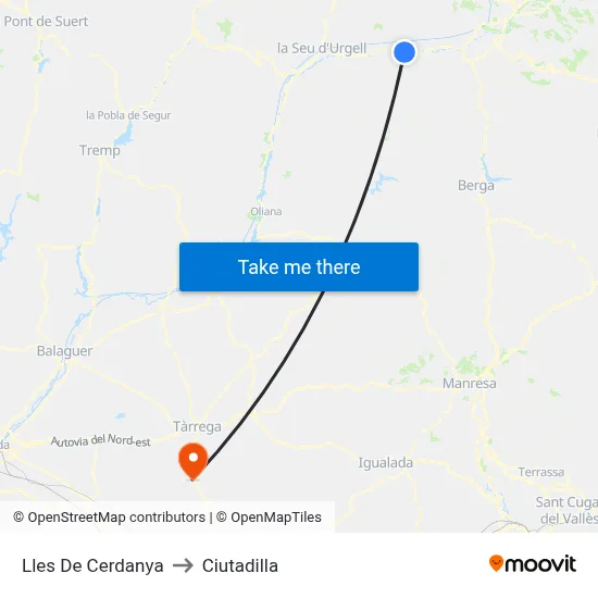 Lles De Cerdanya to Ciutadilla map