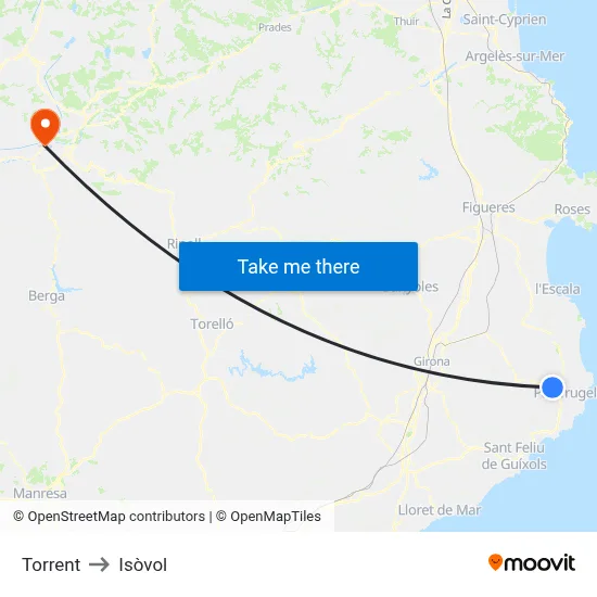 Torrent to Isòvol map