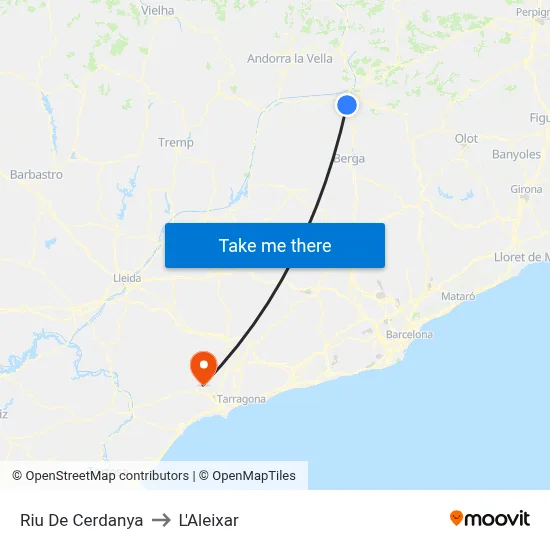 Riu De Cerdanya to L'Aleixar map
