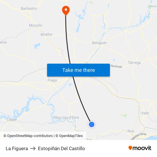 La Figuera to Estopiñán Del Castillo map