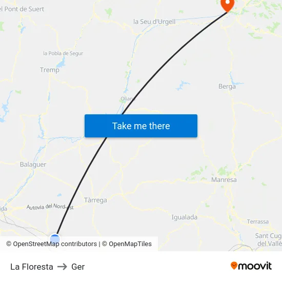 La Floresta to Ger map