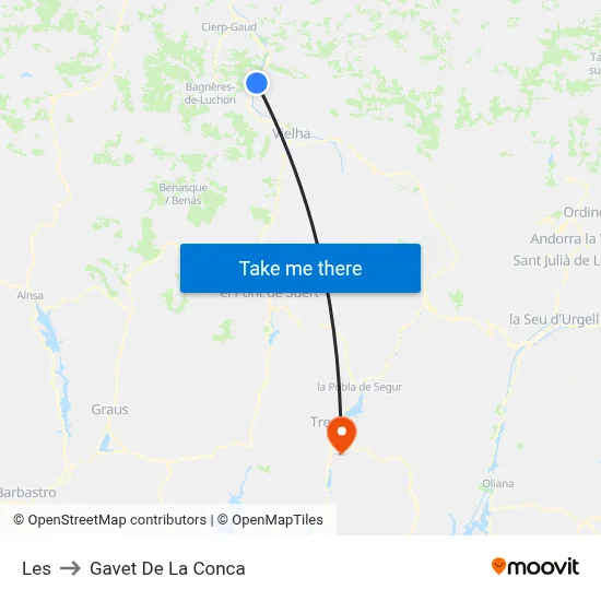 Les to Gavet De La Conca map