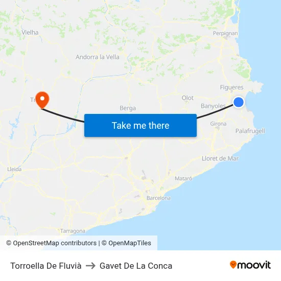 Torroella De Fluvià to Gavet De La Conca map
