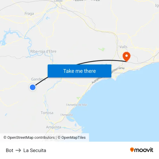 Bot to La Secuita map