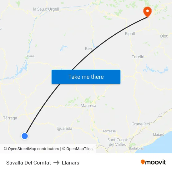 Savallà Del Comtat to Llanars map