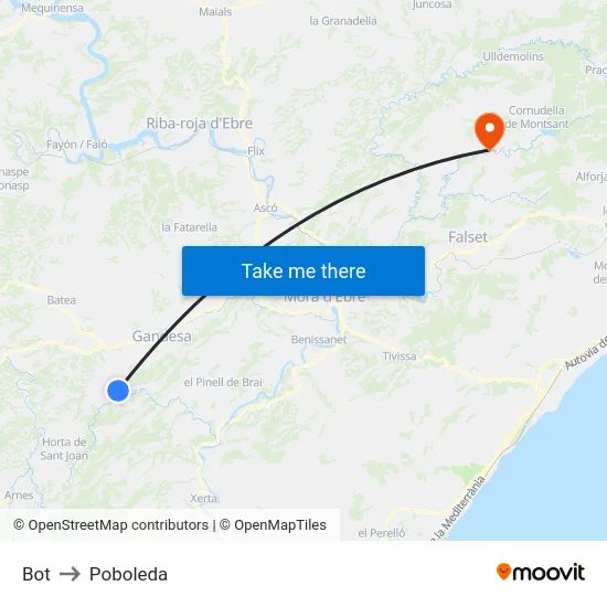 Bot to Poboleda map
