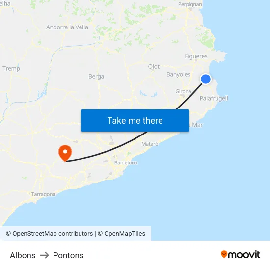 Albons to Pontons map