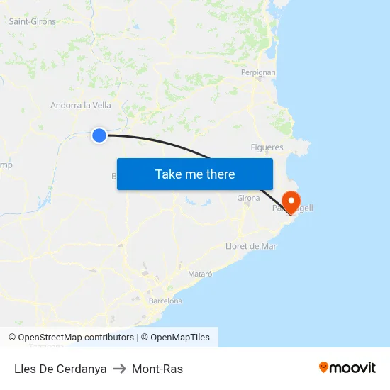 Lles De Cerdanya to Mont-Ras map