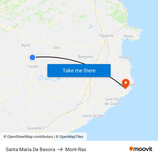 Santa Maria De Besora to Mont-Ras map