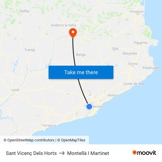 Sant Vicenç Dels Horts to Montellà I Martinet map