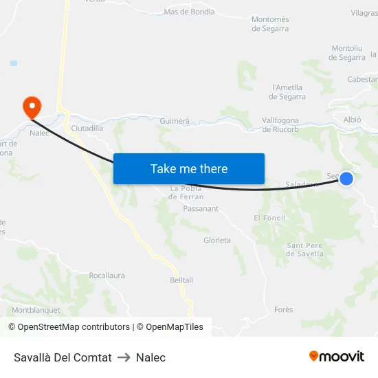 Savallà Del Comtat to Nalec map
