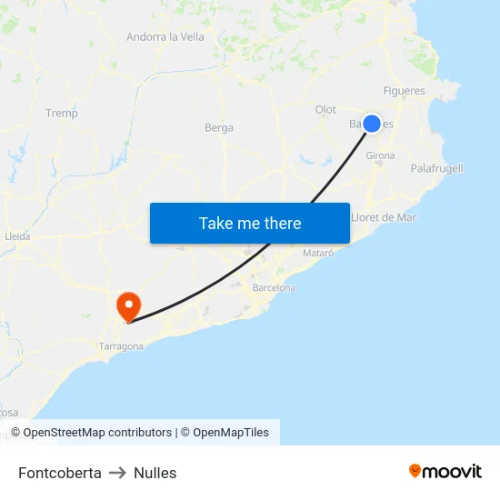 Fontcoberta to Nulles map