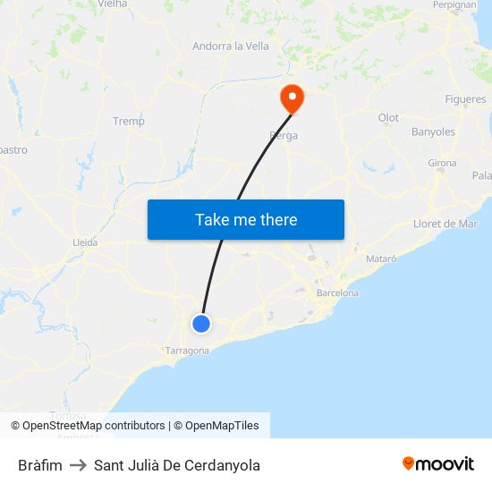 Bràfim to Sant Julià De Cerdanyola map
