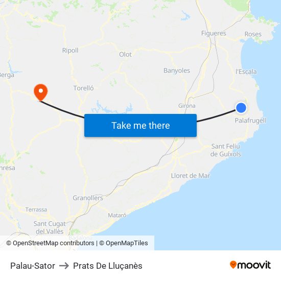 Palau-Sator to Prats De Lluçanès map