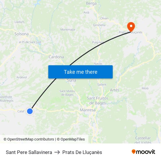 Sant Pere Sallavinera to Prats De Lluçanès map