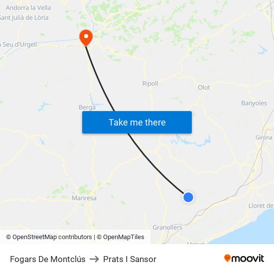 Fogars De Montclús to Prats I Sansor map