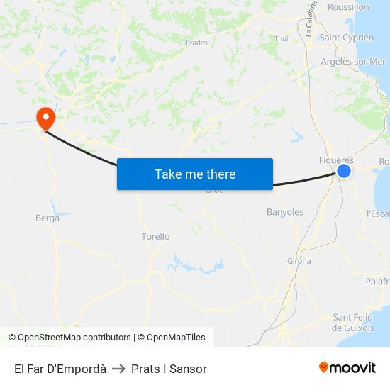 El Far D'Empordà to Prats I Sansor map