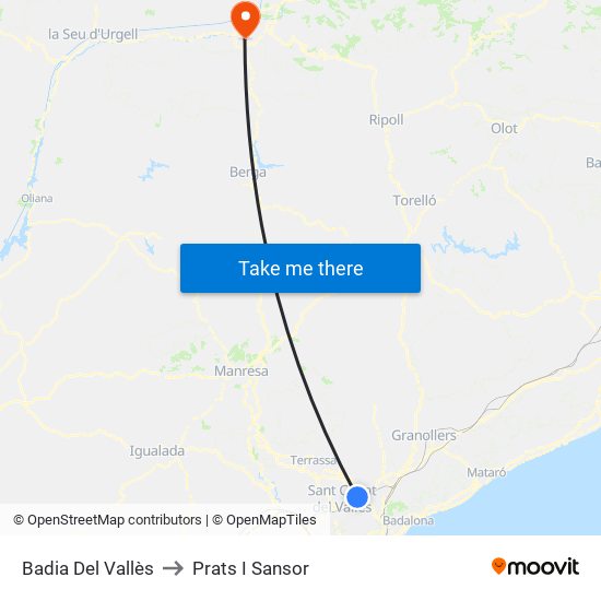 Badia Del Vallès to Prats I Sansor map