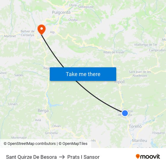 Sant Quirze De Besora to Prats I Sansor map
