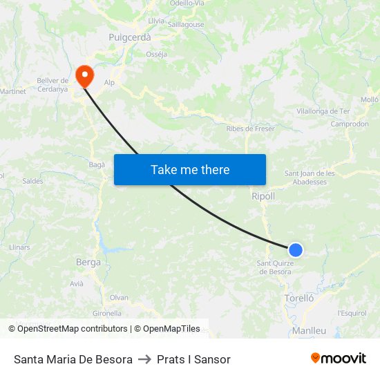 Santa Maria De Besora to Prats I Sansor map