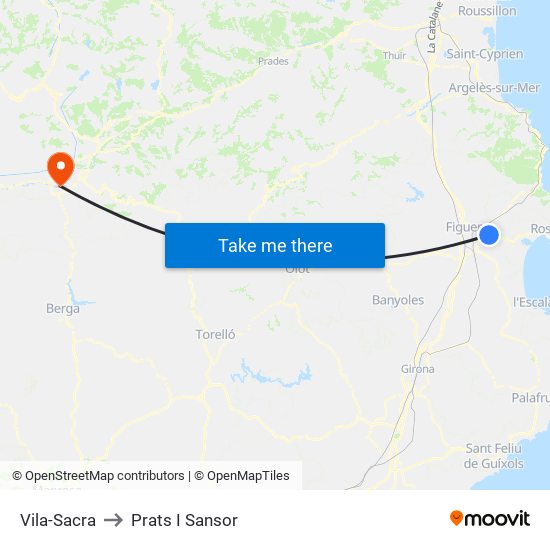 Vila-Sacra to Prats I Sansor map