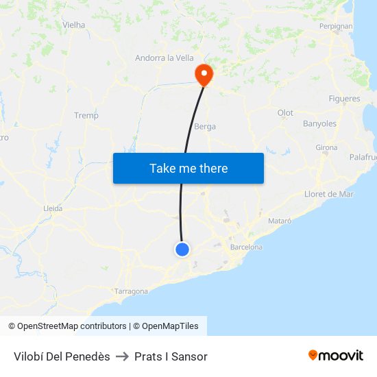 Vilobí Del Penedès to Prats I Sansor map