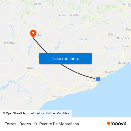 Torras I Bages to Puente De Montañana map