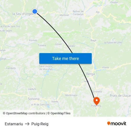 Estamariu to Puig-Reig map