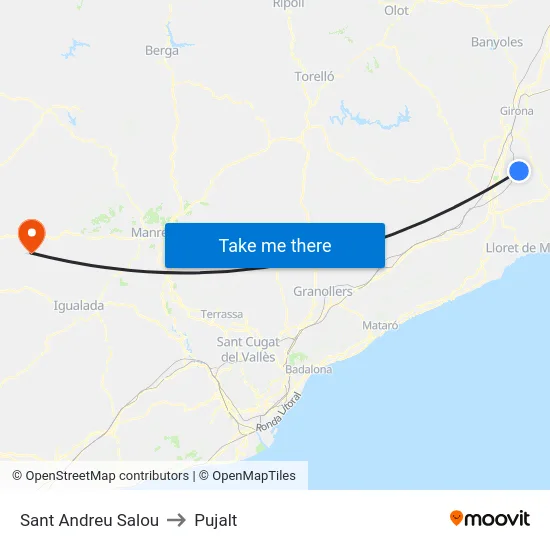 Sant Andreu Salou to Pujalt map