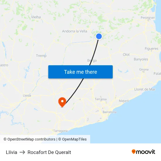 Llívia to Rocafort De Queralt map