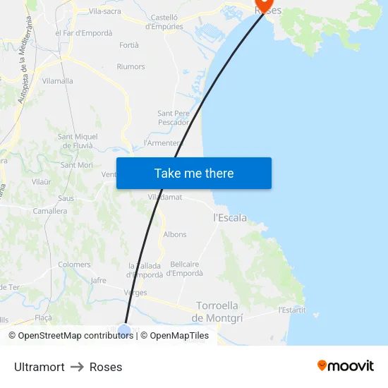 Ultramort to Roses map