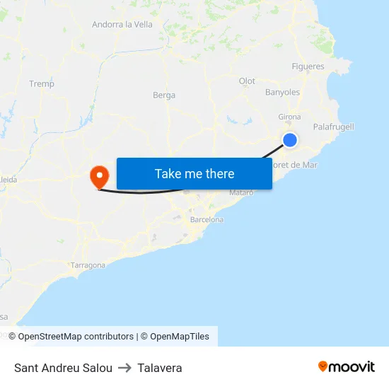 Sant Andreu Salou to Talavera map