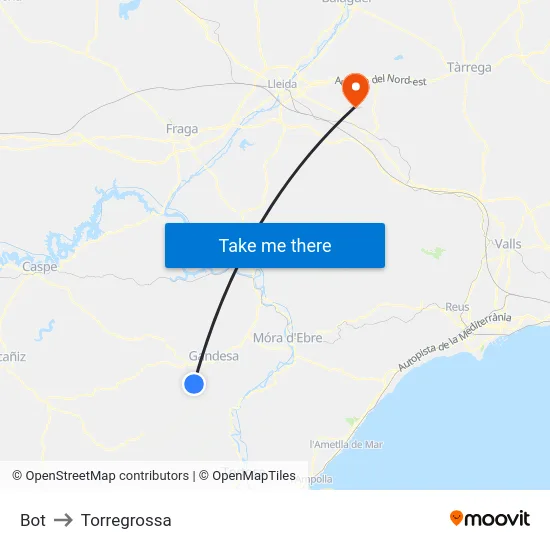 Bot to Torregrossa map