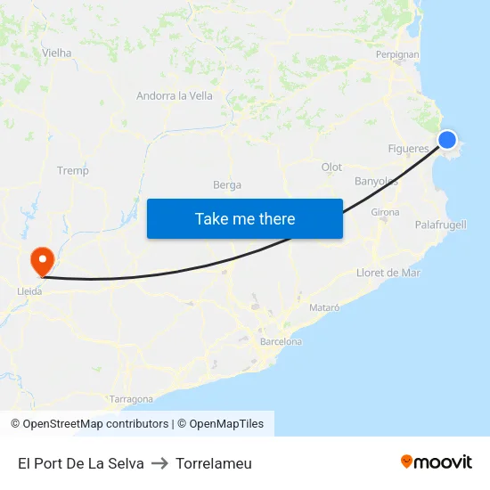 El Port De La Selva to Torrelameu map