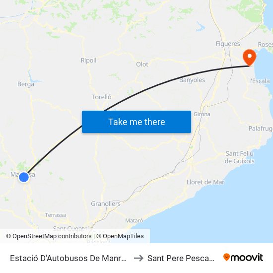 Estació D'Autobusos De Manresa to Sant Pere Pescador map