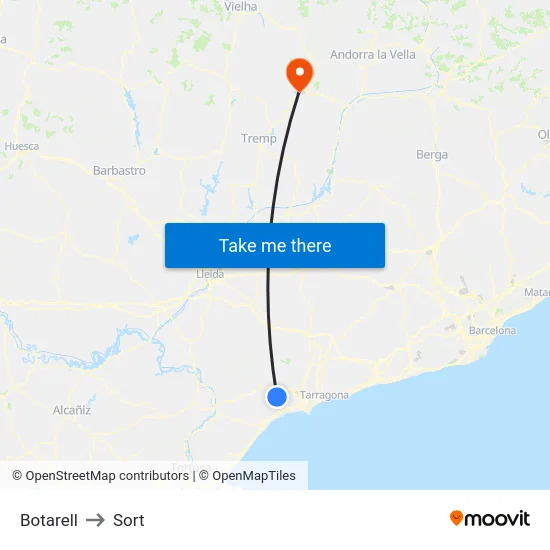 Botarell to Sort map