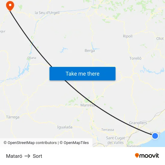 Mataró to Sort map