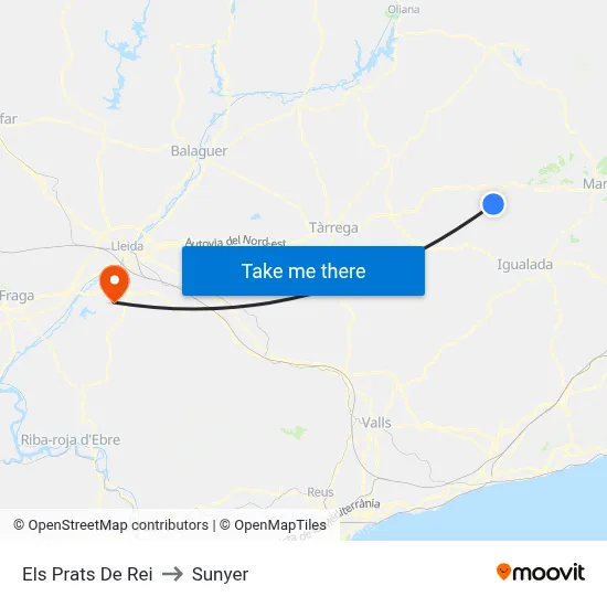 Els Prats De Rei to Sunyer map