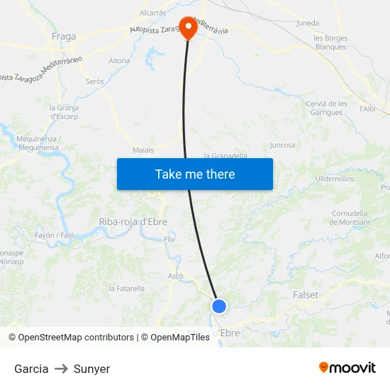 Garcia to Sunyer map