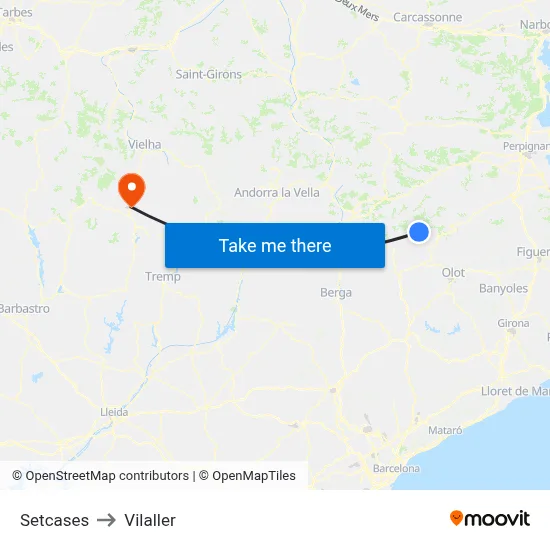 Setcases to Vilaller map