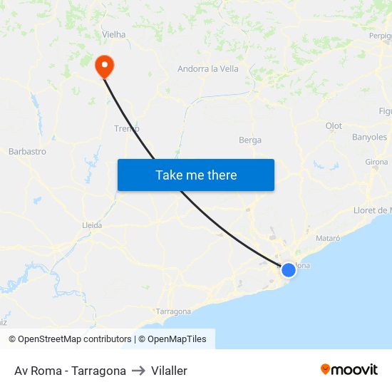 Av Roma - Tarragona to Vilaller map